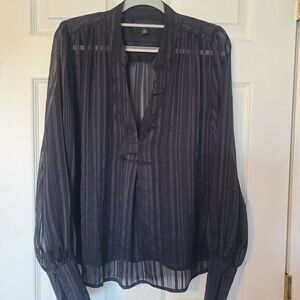 Banana Republic Black Sheer Blouse